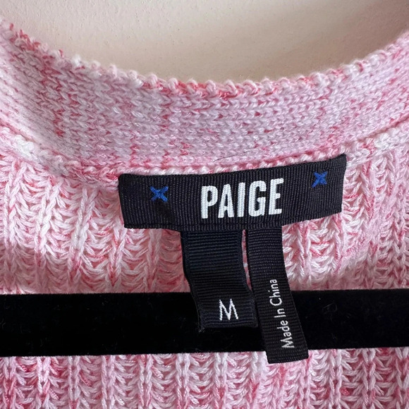 Paige Bastille cardigan in Bubblegum bishop sleeve knit button down size M - Picture 7 of 16